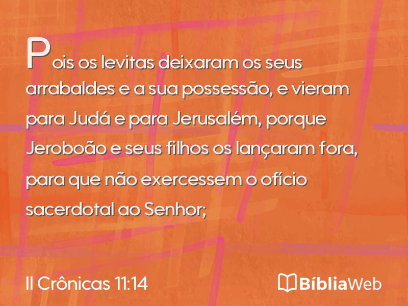 II Crônicas 11:14 em imagem para compartilhar