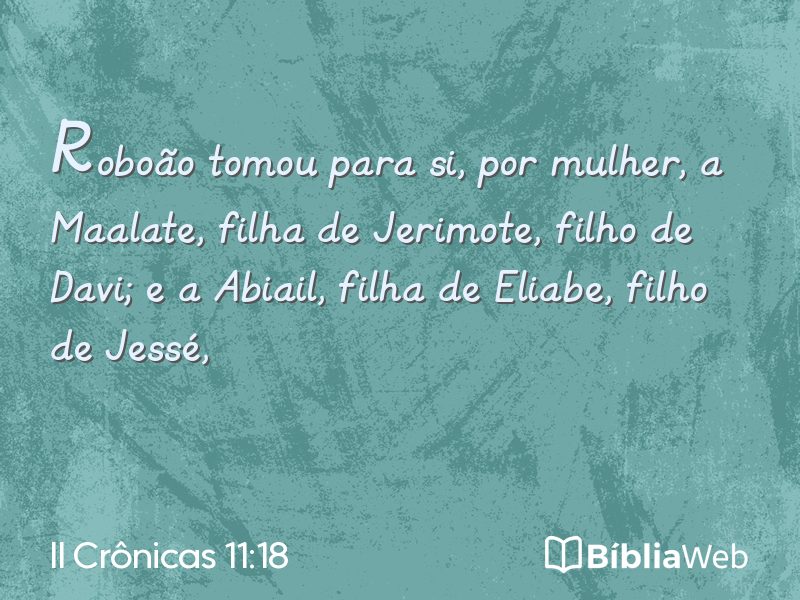 II Crônicas 11:18 em imagem para compartilhar
