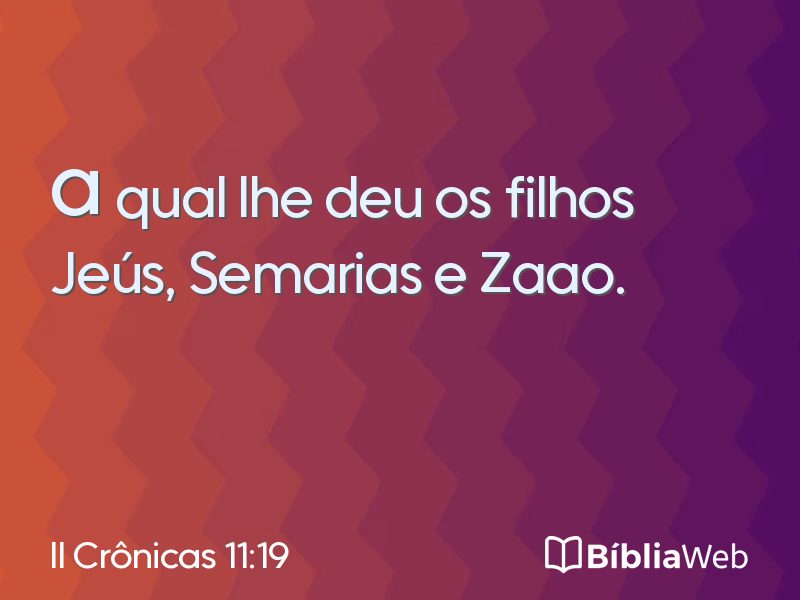 II Crônicas 11:19 em imagem para compartilhar