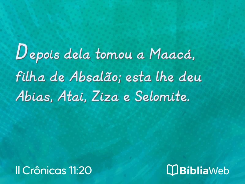 II Crônicas 11:20 em imagem para compartilhar