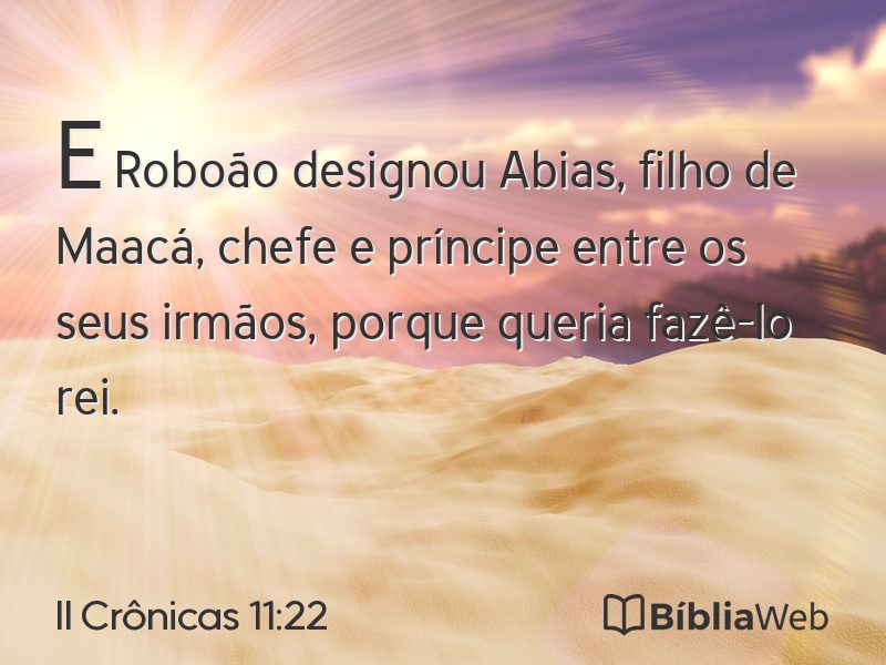 II Crônicas 11:22 em imagem para compartilhar