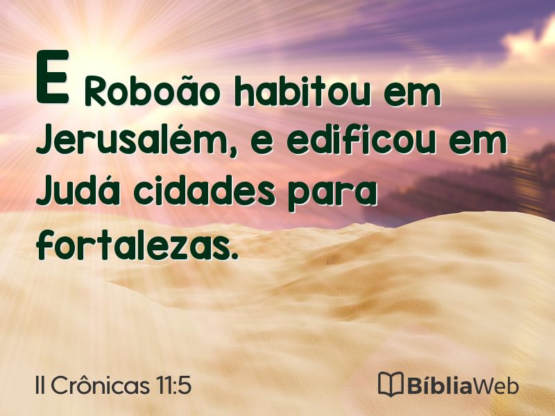 II Crônicas 11:5 em imagem para compartilhar