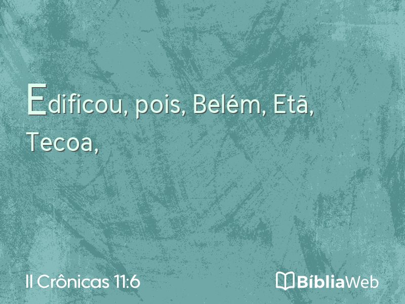 II Crônicas 11:6 em imagem para compartilhar