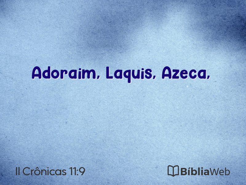 II Crônicas 11:9 em imagem para compartilhar