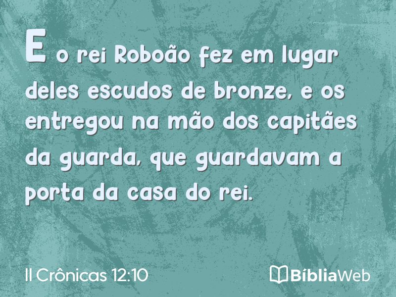 II Crônicas 12:10 em imagem para compartilhar