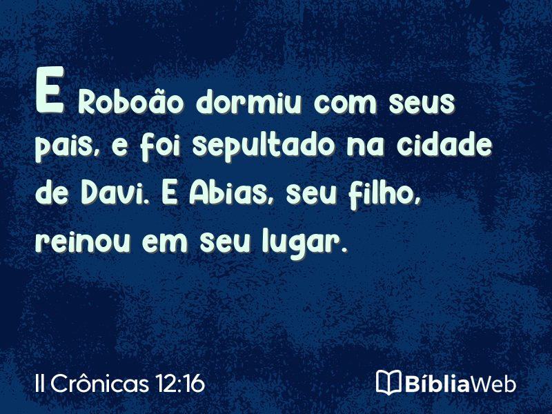 II Crônicas 12:16 em imagem para compartilhar