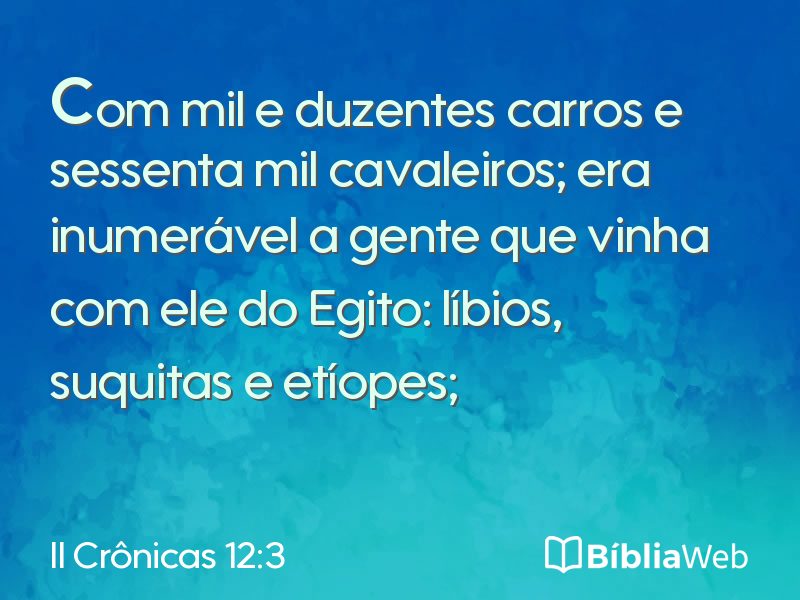 II Crônicas 12:3 em imagem para compartilhar