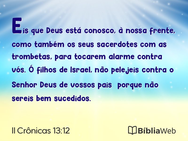 II Crônicas 13:12 em imagem para compartilhar