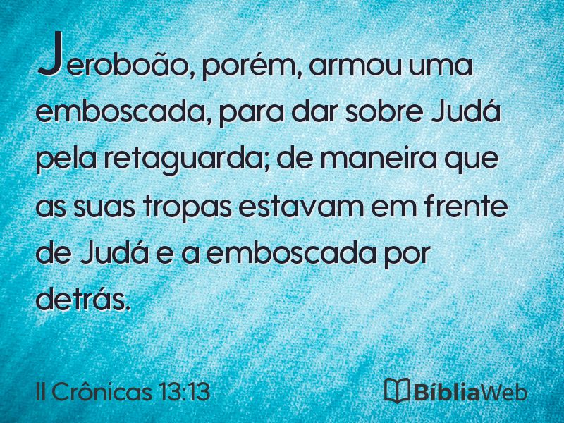 II Crônicas 13:13 em imagem para compartilhar