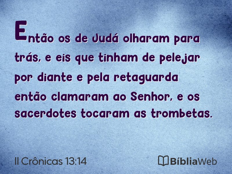 II Crônicas 13:14 em imagem para compartilhar