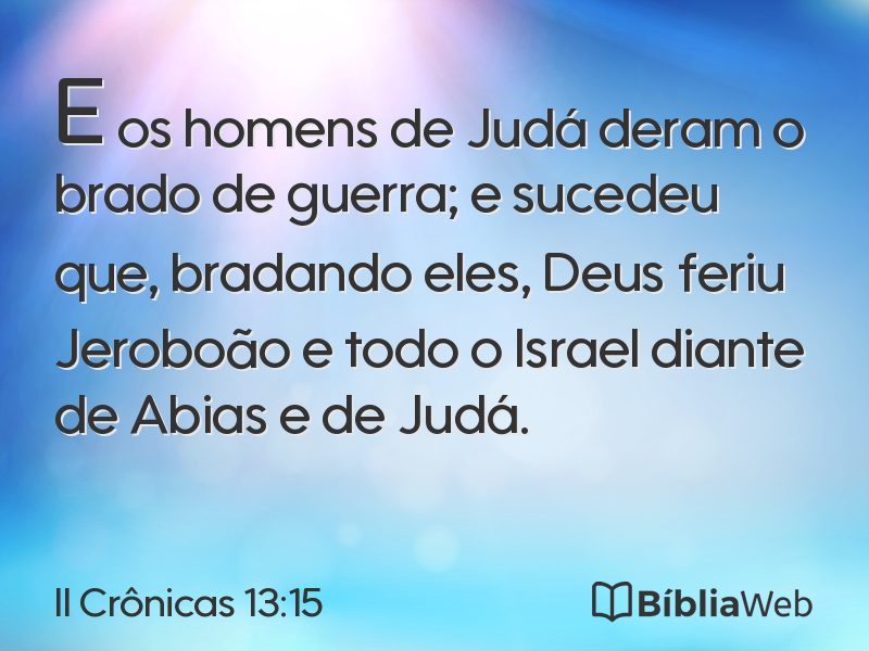 II Crônicas 13:15 em imagem para compartilhar