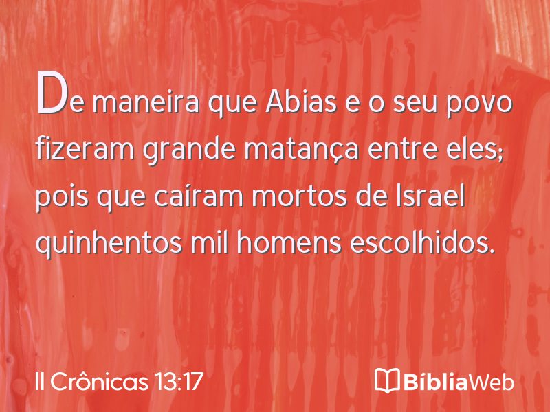II Crônicas 13:17 em imagem para compartilhar