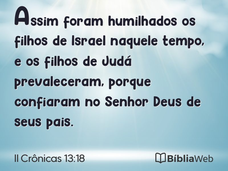 II Crônicas 13:18 em imagem para compartilhar