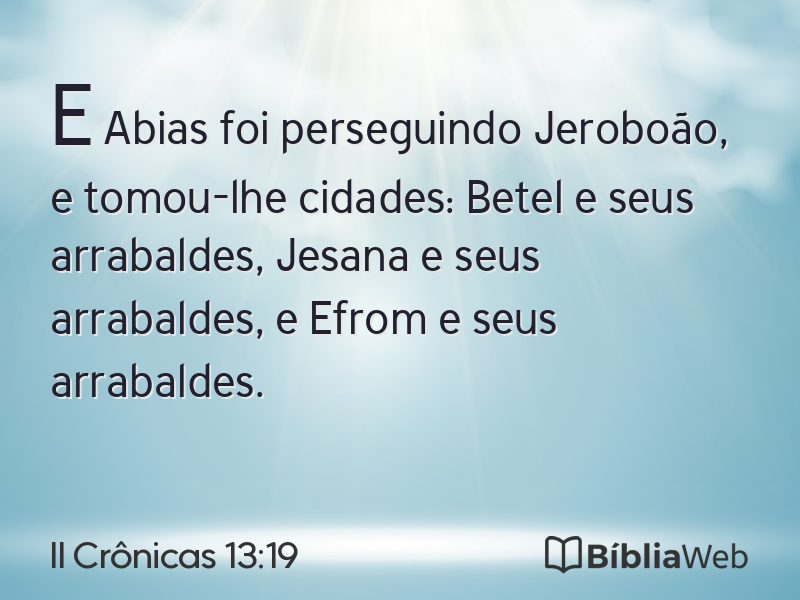 II Crônicas 13:19 em imagem para compartilhar
