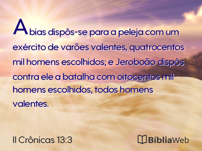 II Crônicas 13:3 em imagem para compartilhar