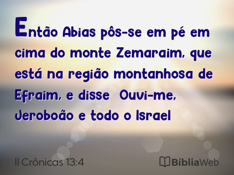 II Crônicas 13:4 em imagem para compartilhar