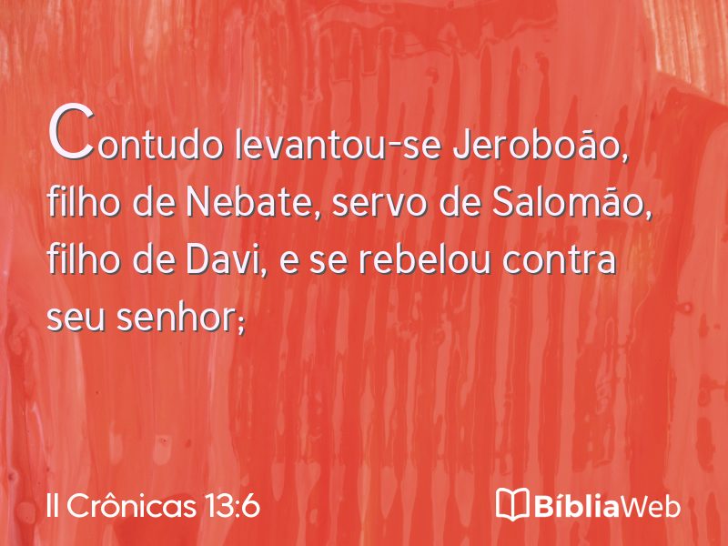 II Crônicas 13:6 em imagem para compartilhar