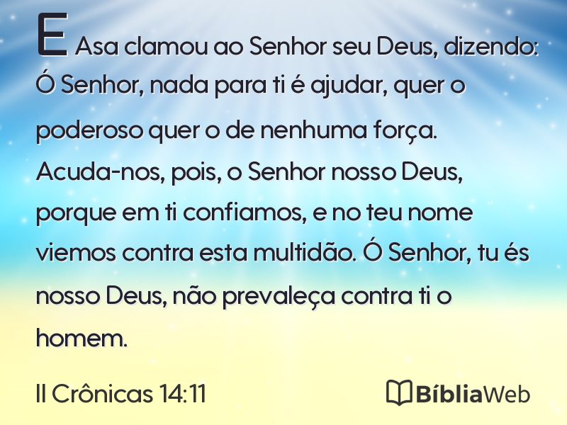 II Crônicas 14:11 em imagem para compartilhar