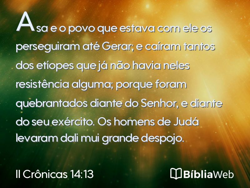 II Crônicas 14:13 em imagem para compartilhar