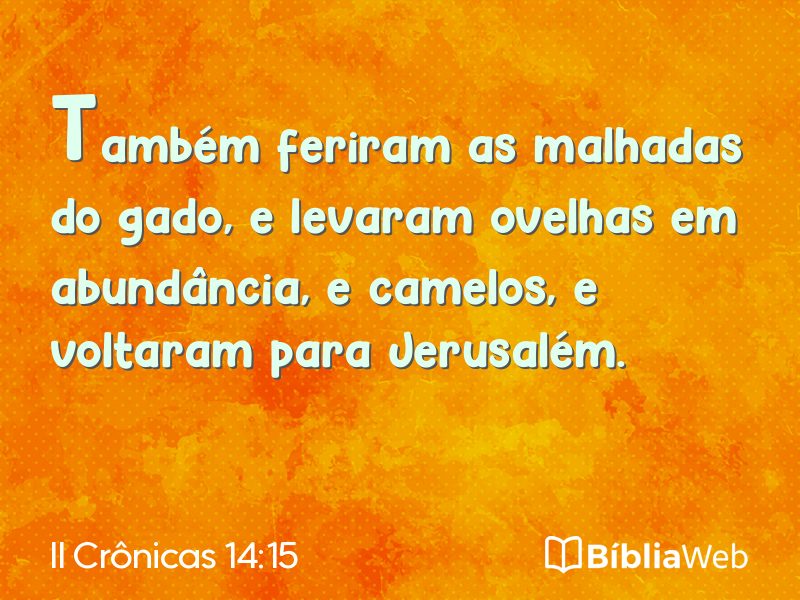 II Crônicas 14:15 em imagem para compartilhar