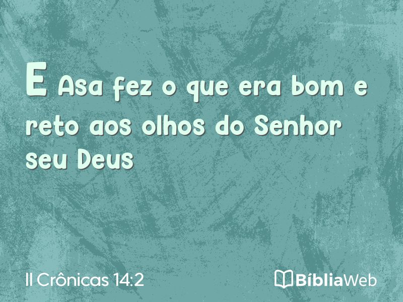 II Crônicas 14:2 em imagem para compartilhar
