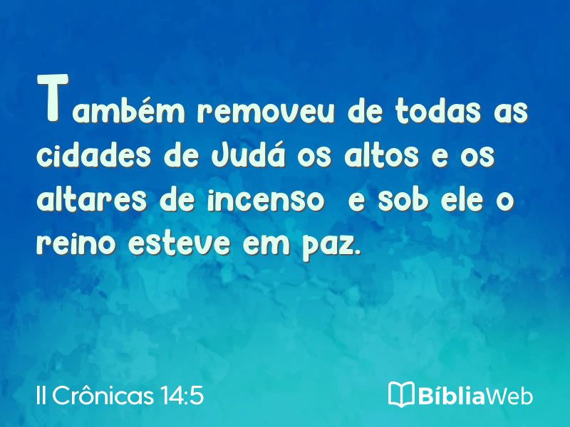 II Crônicas 14:5 em imagem para compartilhar