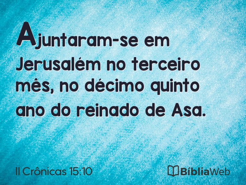 II Crônicas 15:10 em imagem para compartilhar
