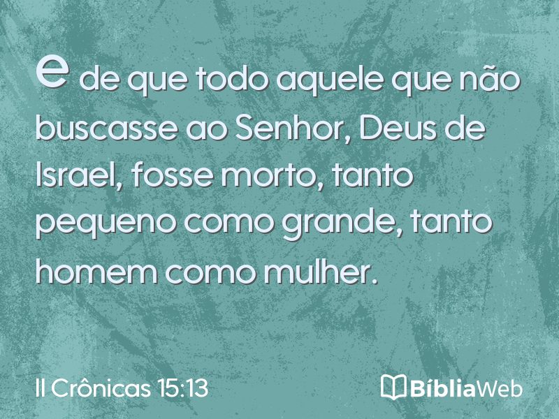 II Crônicas 15:13 em imagem para compartilhar