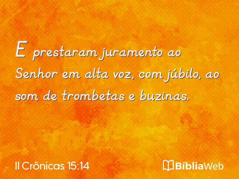 II Crônicas 15:14 em imagem para compartilhar
