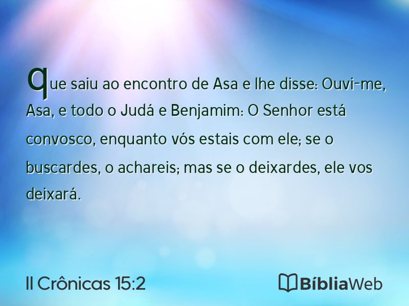II Crônicas 15:2 em imagem para compartilhar