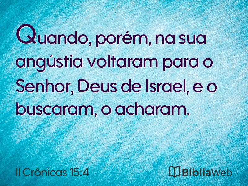 II Crônicas 15:4 em imagem para compartilhar