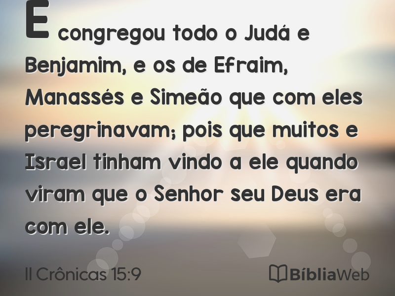 II Crônicas 15:9 em imagem para compartilhar