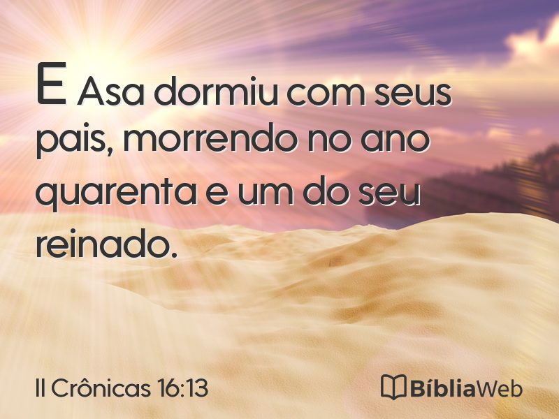 II Crônicas 16:13 em imagem para compartilhar