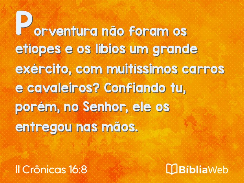II Crônicas 16:8 em imagem para compartilhar