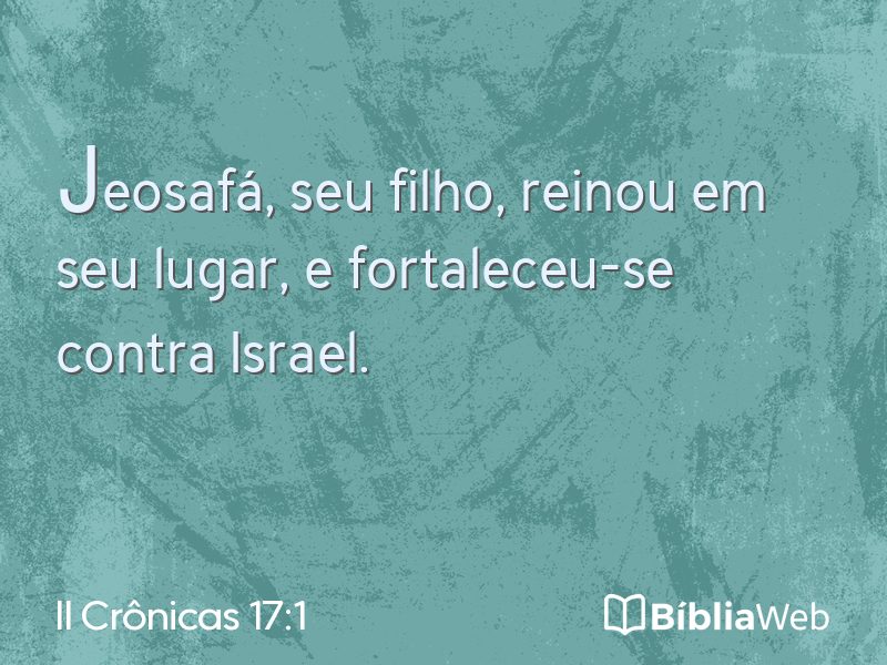 II Crônicas 17:1 em imagem para compartilhar