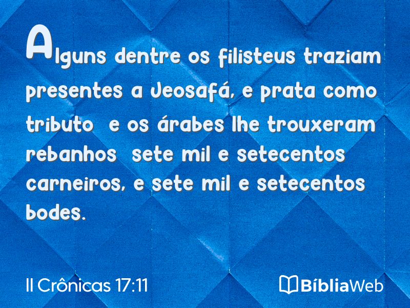 II Crônicas 17:11 em imagem para compartilhar