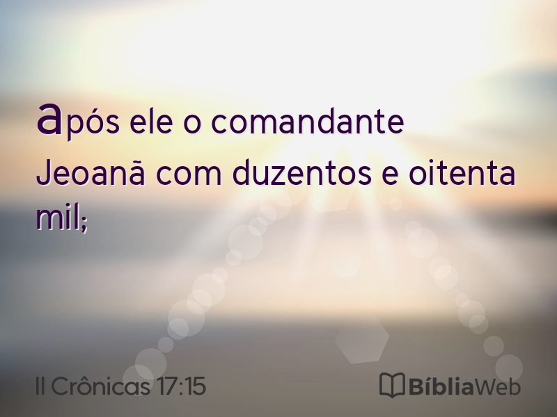 II Crônicas 17:15 em imagem para compartilhar