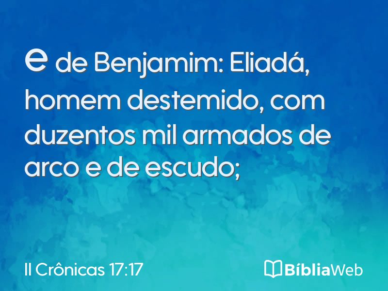 II Crônicas 17:17 em imagem para compartilhar