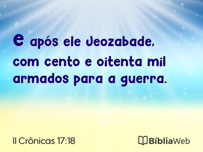 II Crônicas 17:18 em imagem para compartilhar