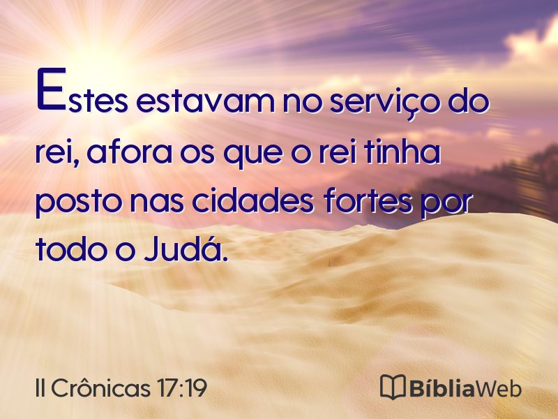 II Crônicas 17:19 em imagem para compartilhar
