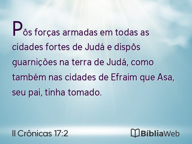 II Crônicas 17:2 em imagem para compartilhar
