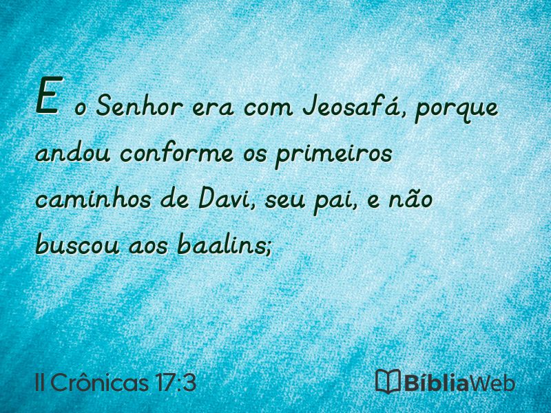 II Crônicas 17:3 em imagem para compartilhar