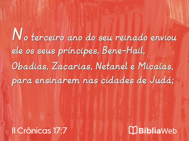 II Crônicas 17:7 em imagem para compartilhar
