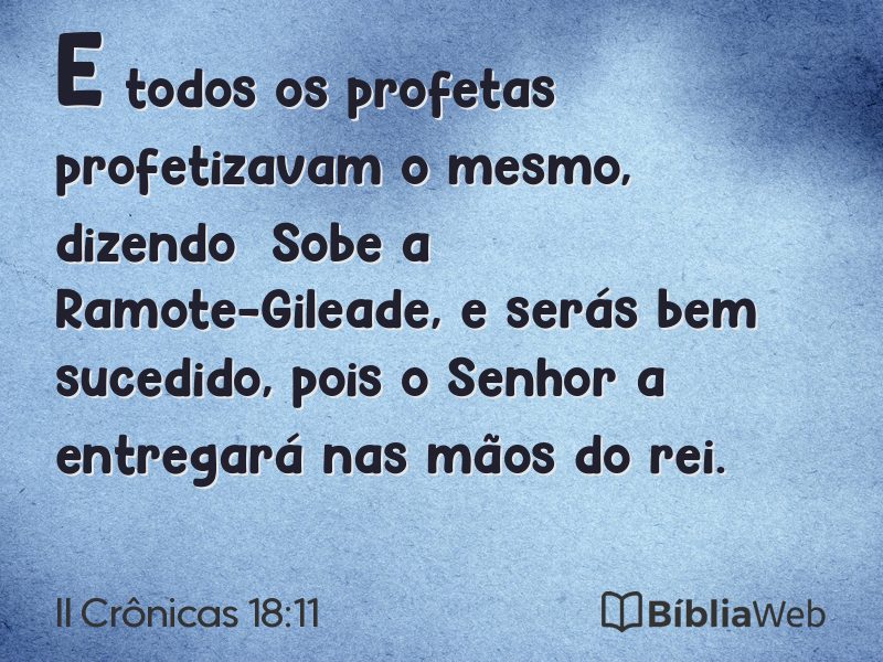 II Crônicas 18:11 em imagem para compartilhar