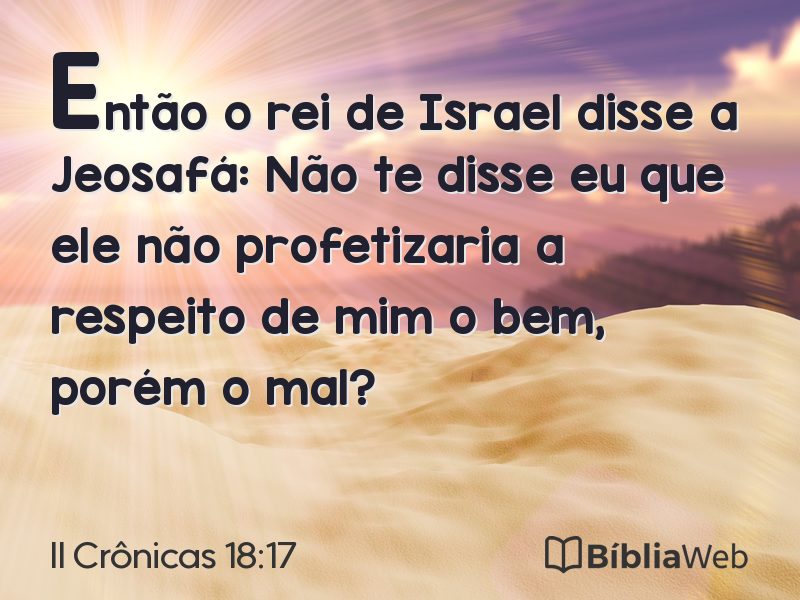II Crônicas 18:17 em imagem para compartilhar