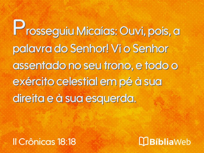 II Crônicas 18:18 em imagem para compartilhar