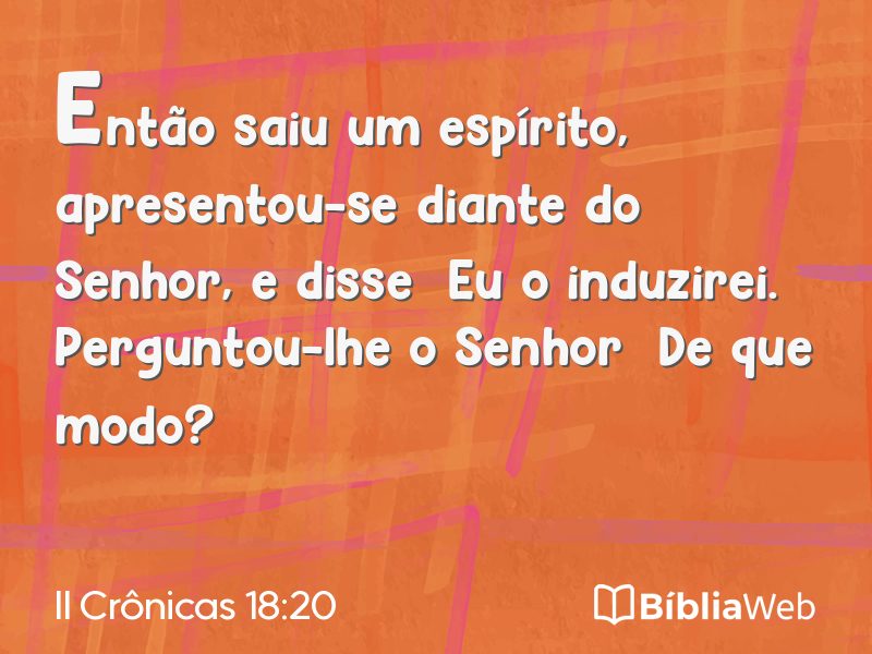 II Crônicas 18:20 em imagem para compartilhar