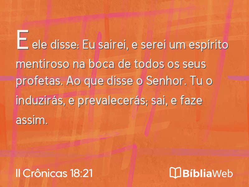 II Crônicas 18:21 em imagem para compartilhar
