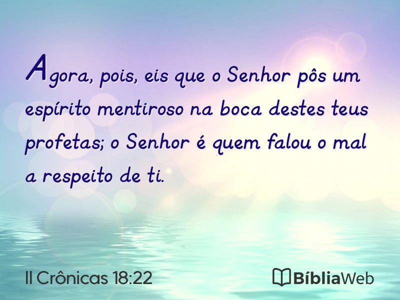 II Crônicas 18:22 em imagem para compartilhar