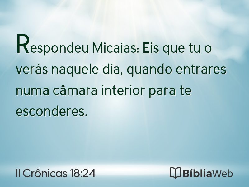 II Crônicas 18:24 em imagem para compartilhar